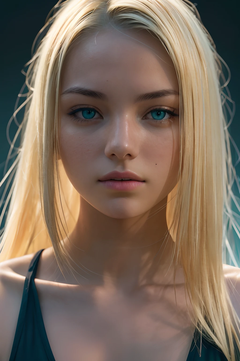20 yo woman, blonde,dark theme, Soothing tones, Muted colors, High contrast, (natural skin textures, hyper realisitc, soft light, Sharp),exposure blend, medium plan, bokeh, (HDR:1.4), High contrast, (Cinematic, teal and orange:0.85), (Muted colors, faint colors, Soothing tones:1.3), Low saturation, (hyper-detailing:1.2), (Noir:0.4)