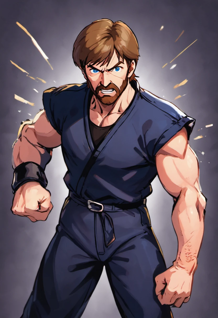 Chuck Norris Delta Force como um personagem de Street Fighter