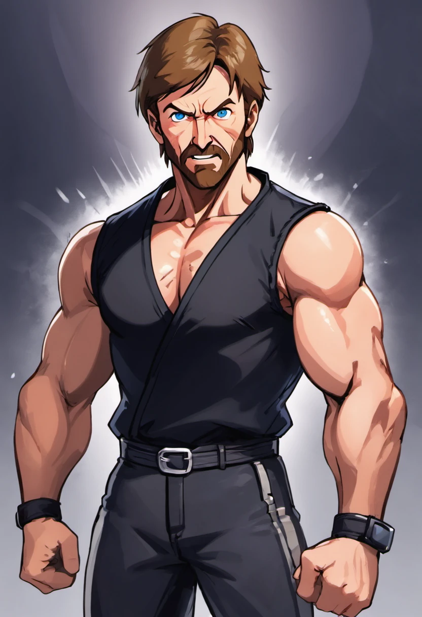 Chuck Norris Delta Force como um personagem de Street Fighter