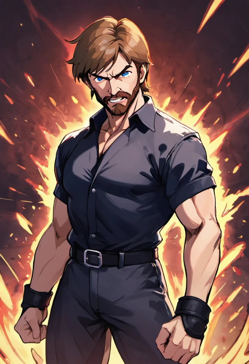 Chuck Norris Delta Force como um personagem de Street Fighter