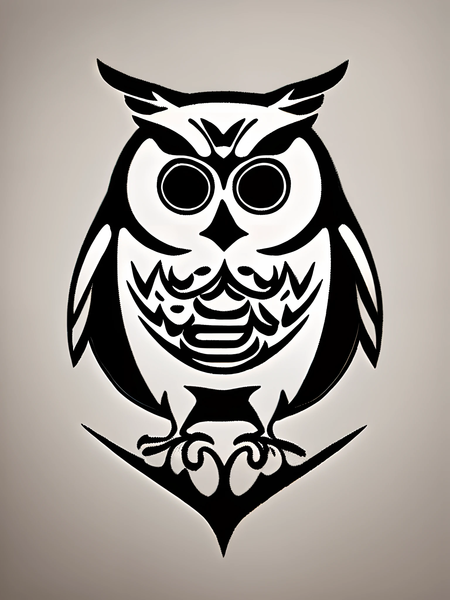 Logo , minimalism , lines , contour , Flying Owl, White outline of an owl, black backdrop , Pencil drawing on tablet