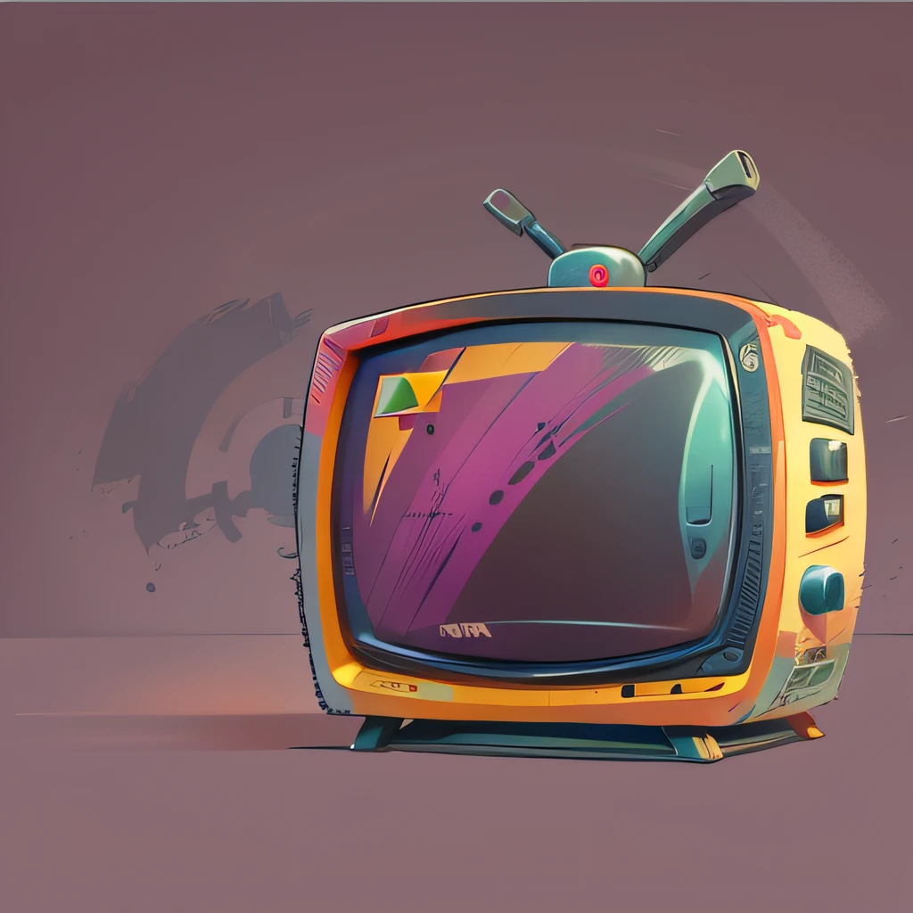 icon of tv, cartoon style