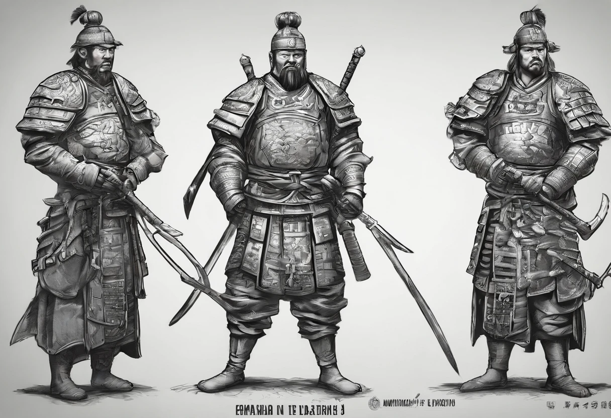 Soldados chineses, Escudos, Espadas, Armadura pronta para o combate, Disciplined Formations, guerreiro poderoso, desenhos intrincados em escudos e espadas, soldados determinados, Campo de batalha antigo, cenas de luta intensas, atos heroicos, Historic battles repeat themselves, Armas finamente trabalhadas, soldados altamente qualificados, Sincronizar movimento, Spirit of Shang Wu, Guerra tradicional chinesa, Legendary Campaign, Strategic tactics of warfare, Honra e bravura, resolute expression, Momentos de adrenalina, Military precision, camaradagem no campo de batalha, Ancient Chinese history, Ancient Symbolic Symbols, armadura ornamental, Epic Conflicts, Patriotic soldiers, grito de guerra, fierce fighting spirit, Unwavering dedication, Cultura samurai antiga, Amazing Martial Arts Poses, Esquema de cores vermelho escuro e dourado, Tropas endurecidas pela batalha, Rich historical context. (best quality,4k,8k,A high resolution,master part:1.2), ultra-detalhado, (Realistic,fotorrealista,photo-realistic:1.37), HDR, hiper HD, studio lighting, pintura ultrafina, foco nítido, Physically-based rendering, extreme detail description, profissional, vivid colors, Bokeh, Retrato, Paisagem de guerra antiga, Traditional Chinese painting techniques, Atmospheric Illumination, dynamicposes, Intricate battle scenarios, vivid color contrast, Visually stunning composition, ethereal atmosphere, heroism. preto e branco