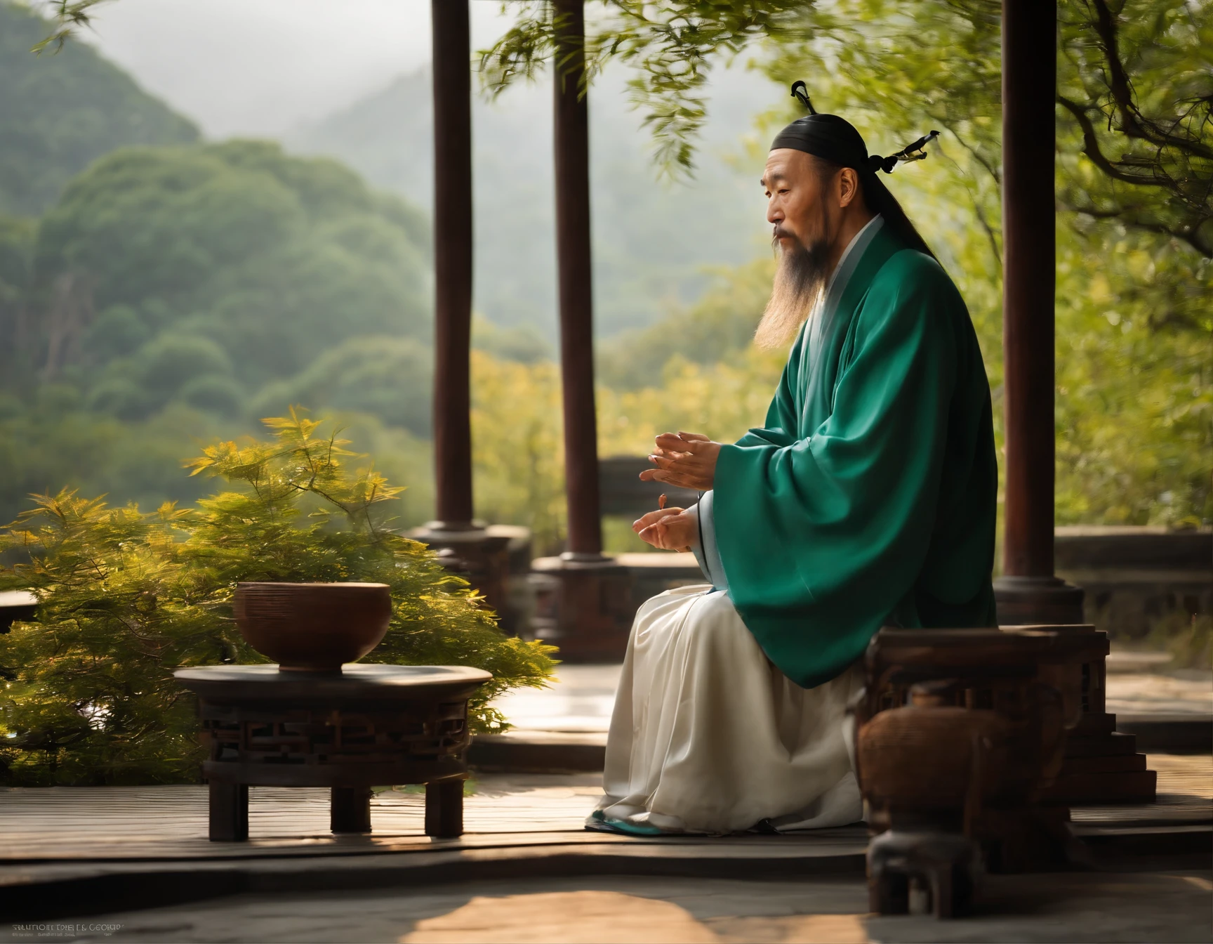 Zhuangzi,A great philosopher of the Warring States period in China,thinker,I want pictures of his lectures,To be exquisite