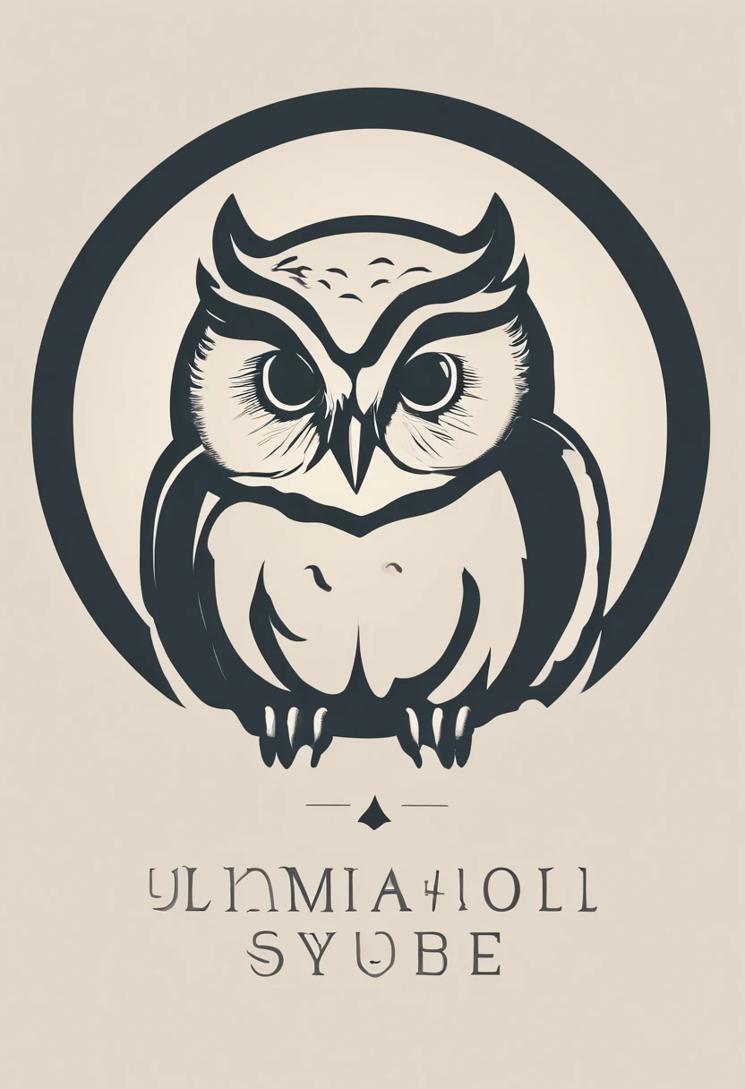 owl school logo circle books