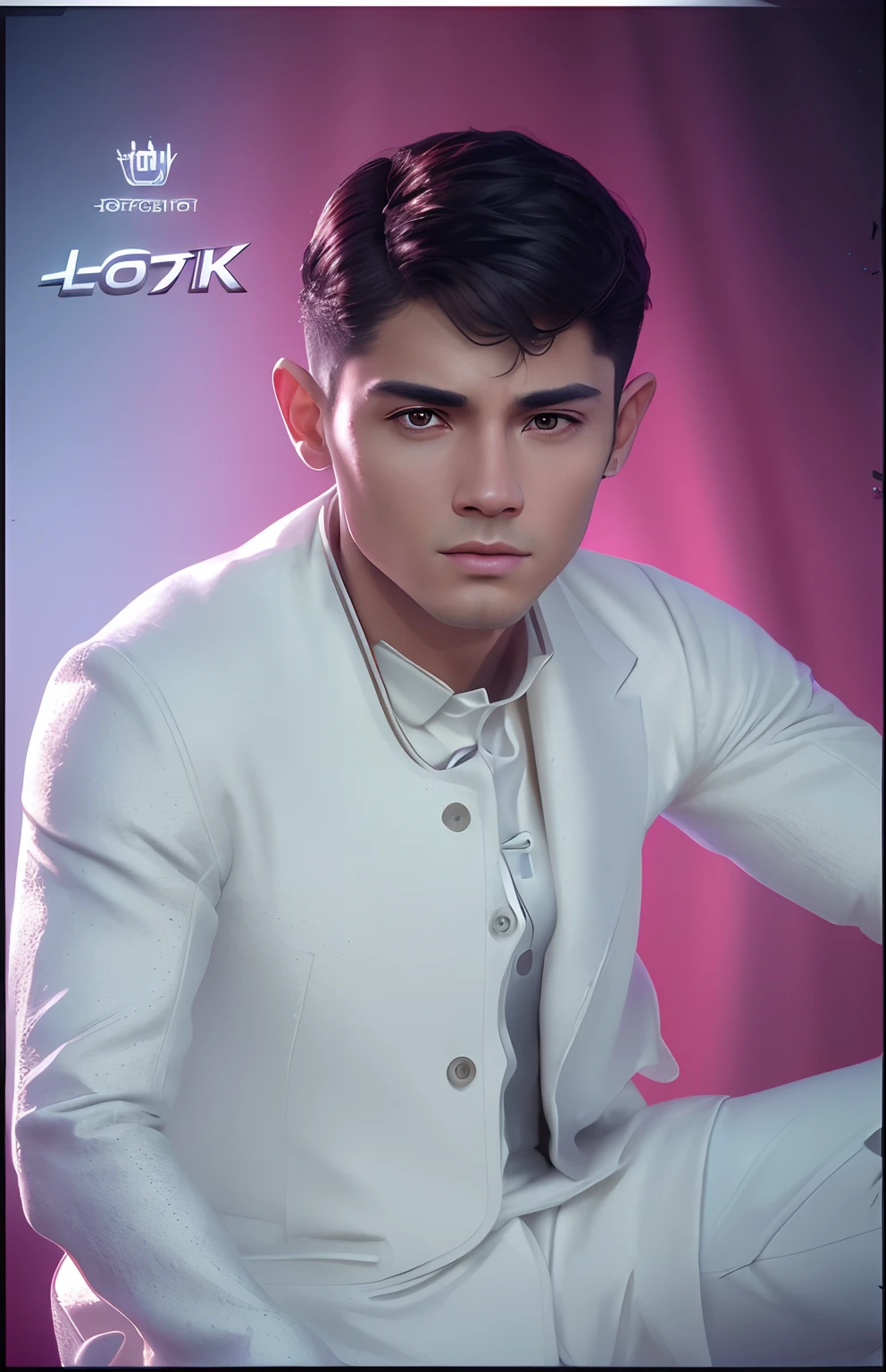 Boy wearing white suit without tie), ), attractive and serious look, long dark hair, stylish and elegant, shaved and strong body fitted in the suit, show body, (high quality and realistic image), in the background of an elegant office, cinematic style, ((Best quality, 8k, Masterpiece)., photorealistic, photo, masterpiece, realistic, realism, photorealism, high contrast, photorealistic digital art trending on Artstation 8k HD high definition detailed realistic, detailed, skin texture, hyper detailed, realistic skin texture, armature, best quality, ultra high res, (photorealistic:1.4),, high resolution, detailed, raw photo, sharp re, by lee jeffries nikon d850 film stock photograph 4 kodak portra 400 camera f1.6 lens rich colors hyper realistic lifelike texture dramatic lighting unrealengine trending on artstation cinestill 800,