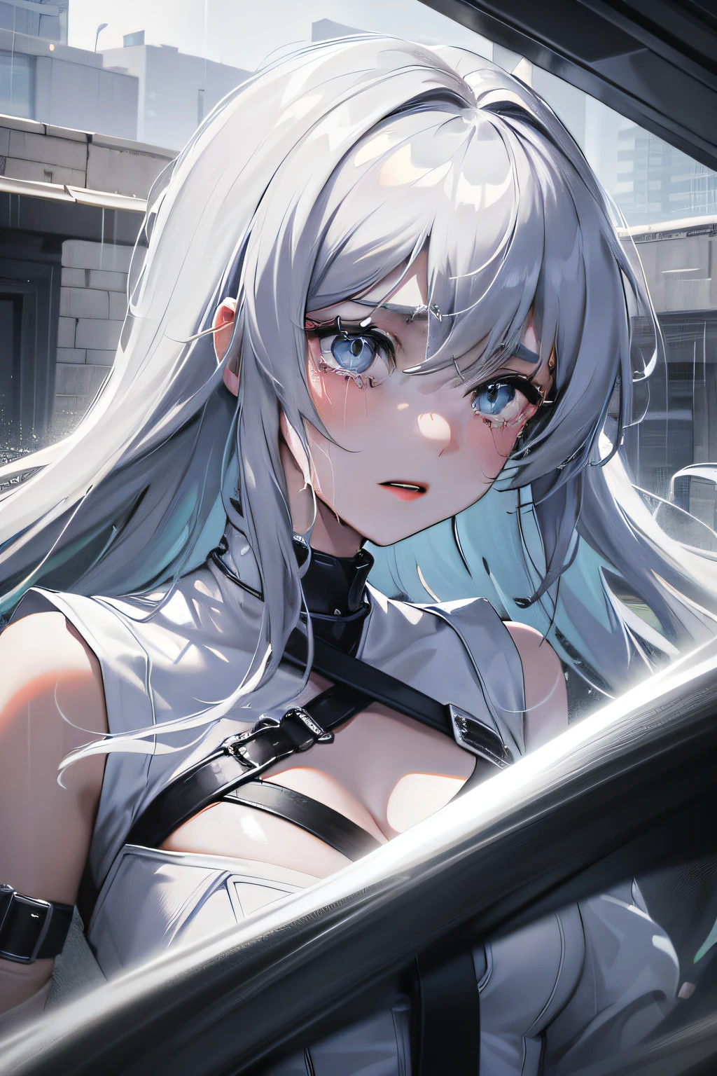 Masterpiece, best quality, 16k resolution, NVIDIA RTX Ray Tracing technology, Create a 4K resolution, ultra-realistic, and extremely detailed artwork, award winning, retina, soft light, sharp focus.(hyper-realistic:1.4), (Night, night time:1.4), from above

cyberpunklucy, lucy, short hair, bangs, blue eyes, blue hair, multicolored hair, makeup, (multicolored eyes:1.3), smile, model pose, modeling

BREAK bare hips, bodysuit, leotard, monowire, off shoulder, off-shoulder open clothes, MIDRIFF

BREAK outdoors, city, moon, night, sky, clouds,

sexy, Sexy, smooth perfect skin, smooth_skin

Beautiful、(red blush)、Sexy

FULL BODY SHOT, ultra wide angle, textured skin, face detail, clean skin, perfect hands, perfect anatomy, anatomically correct,

(Realistic park:1.3)