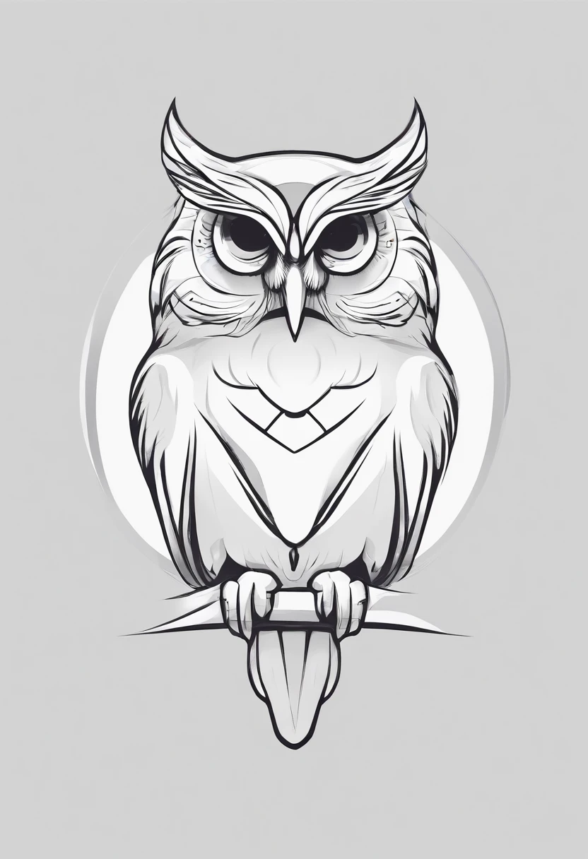 School logo,owl,lilt,minimalism,The Personification of the School