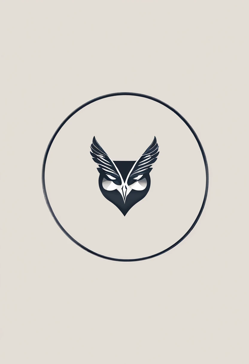 simple circle owl logo
