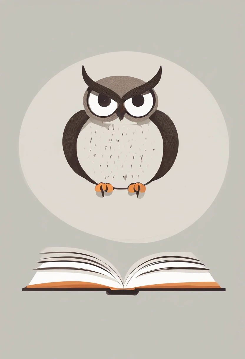 happy owl school book circle