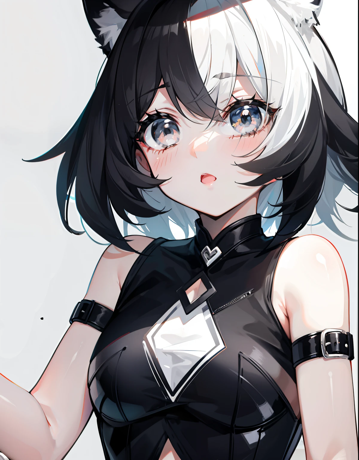 <lora:olga-lora-v1.1-128dim-10ep-naivae-5gamma:0.33>, olga discordia, (hair over one eye:1.5), dark elf, (dark skin, dark-skined female:1.25), pointed ears, 1 girl, hair ornament, long hair cut, ponytail, (golden eyes, blush:1.15), smiling, cheerful, large breasts,
body slim dress, intricate details, earrings,
medium shot, looking at viewer,
<lora:add_detail:0.33>, <lora:sxz-niji-v2:0.25>, <lora:zyd232_ChineseInkStyle_v1_0:1.0>, monochorome, zydink, ink, ink splash, ink sketch, white background