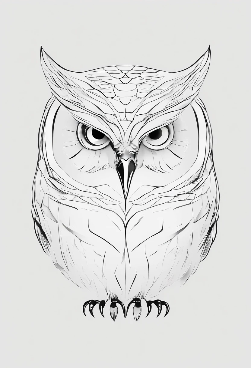 Logo, Glass Owl, whitebackground, serious look
