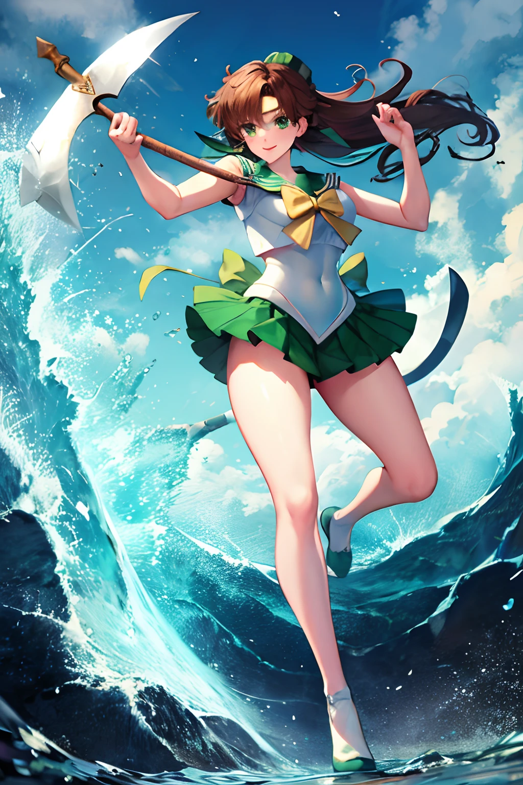 Sailor Jupiter holding an axe