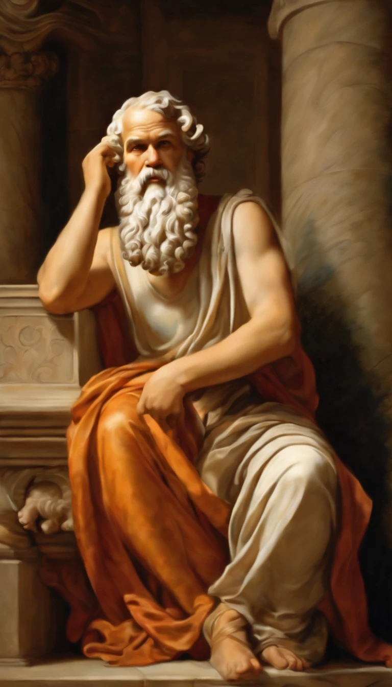 ((A digital painting of)) Socrates giving a lesson in ancient Greece <lora:BLJ_JBX:1> BLJ_JBX  <lora:DIG2_JBX-000006:0.7> DIG2_JBX , ((good brushwork)), dramatic lighting