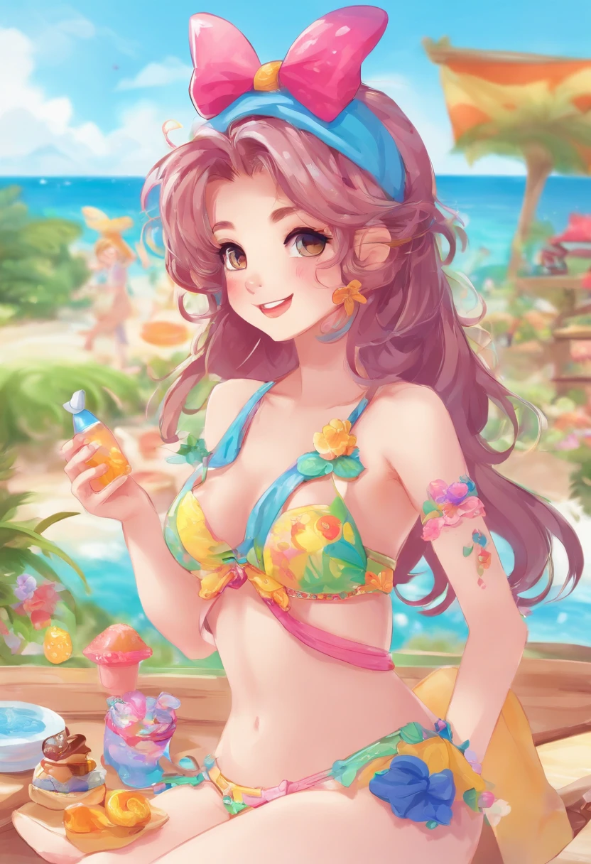 Disney like girl wearing micro bikini