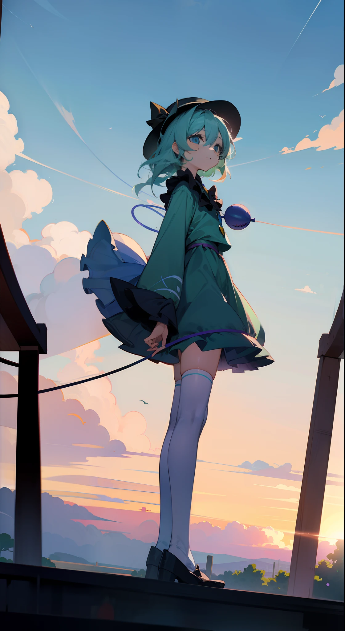Komeiji Koishi Sky hat standing looking into the camera shrine