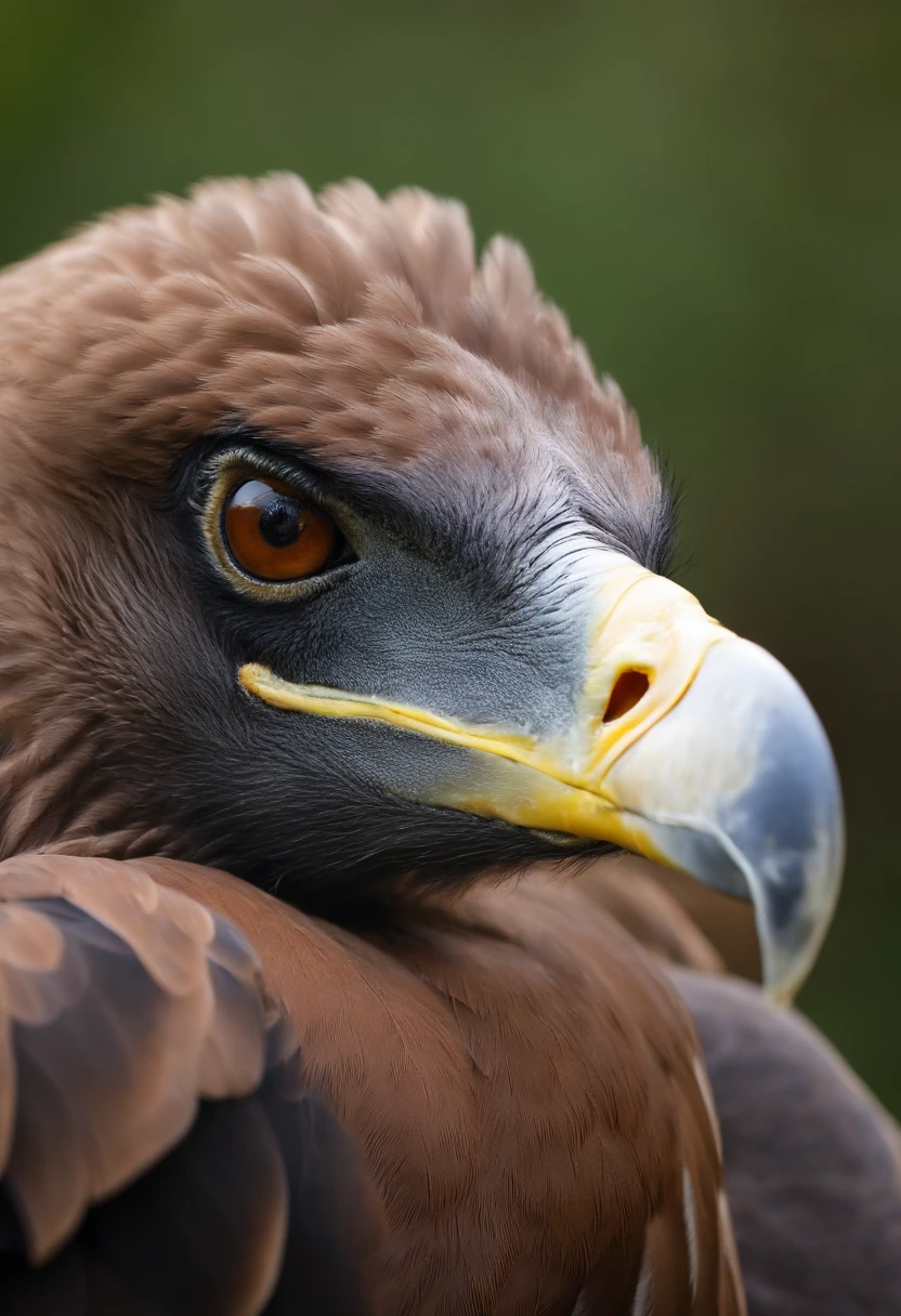 The face of a vulture in the middle of the sky