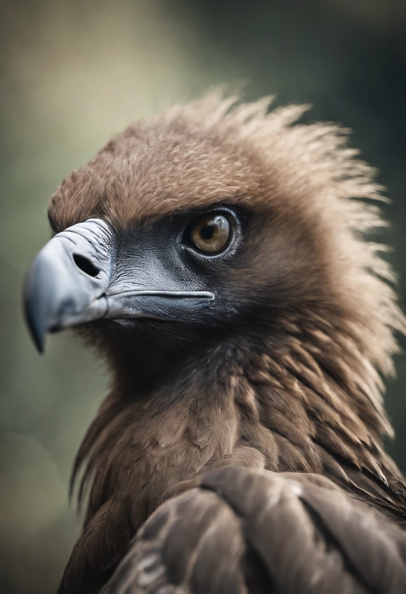 The face of a vulture in the middle of the sky