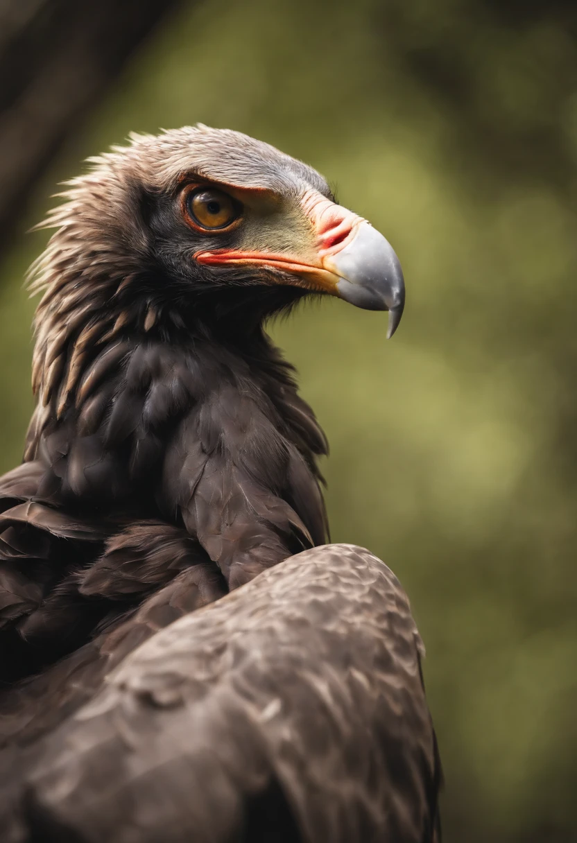 The face of a vulture in the middle of the sky