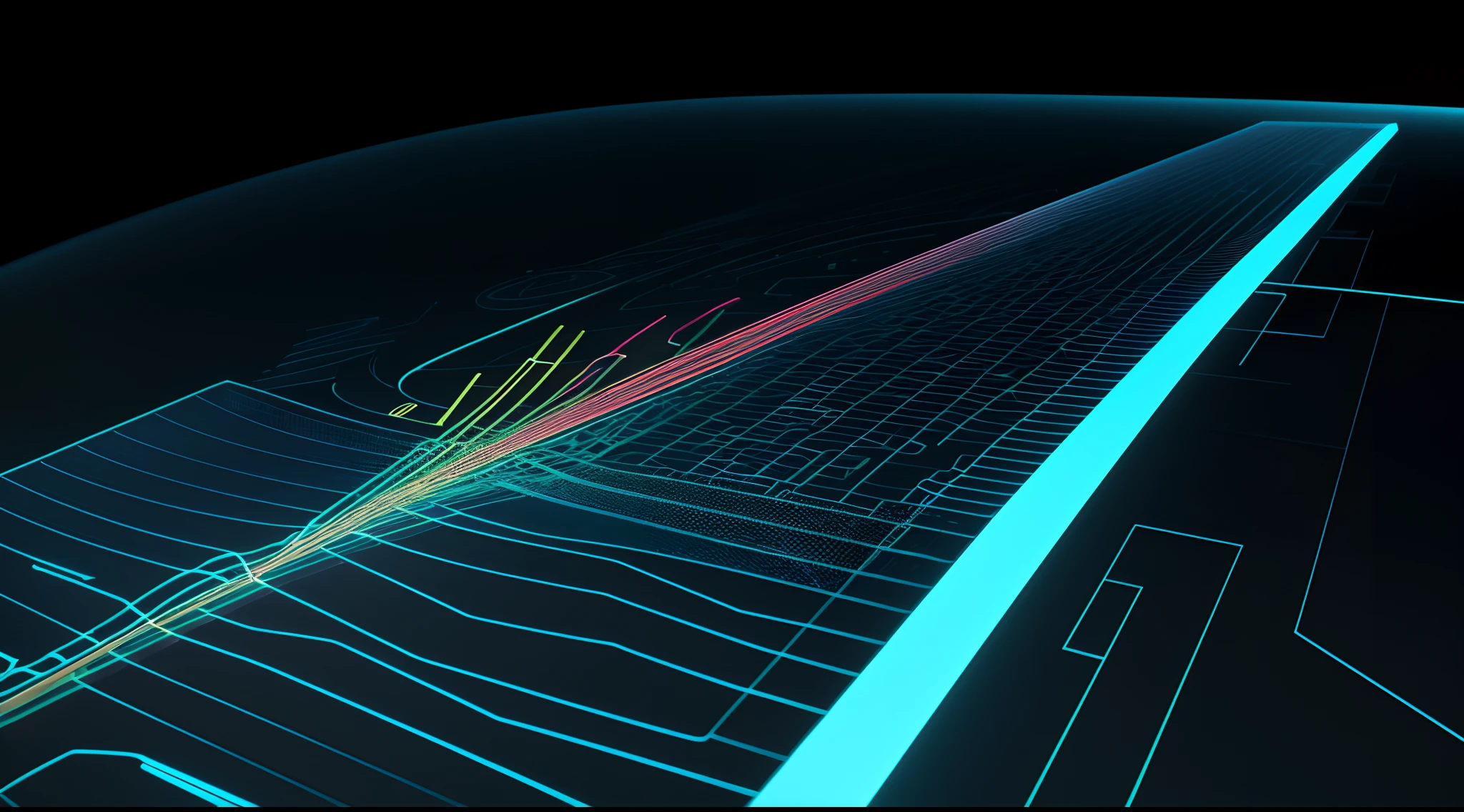 Engaging 3D visualization featuring stunning graphs、glinting