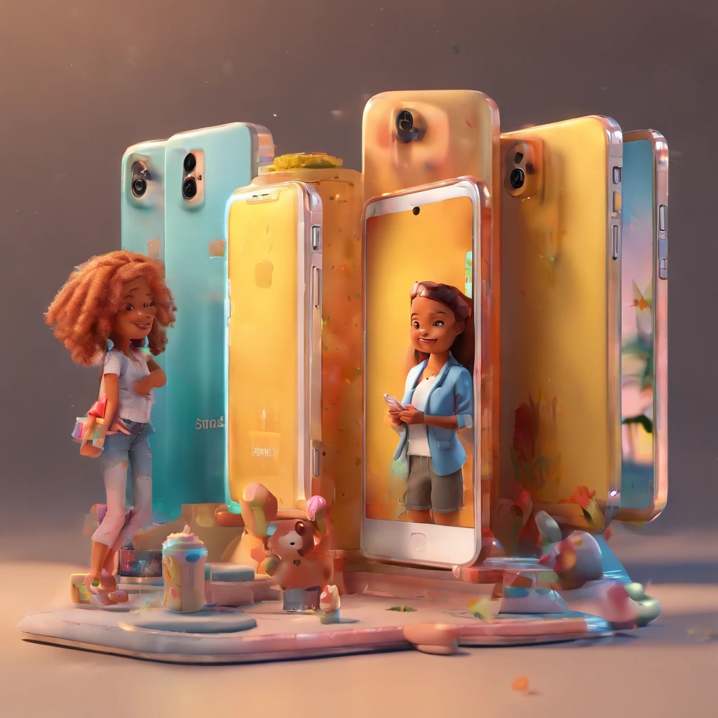 la fille tenant un smartphone
