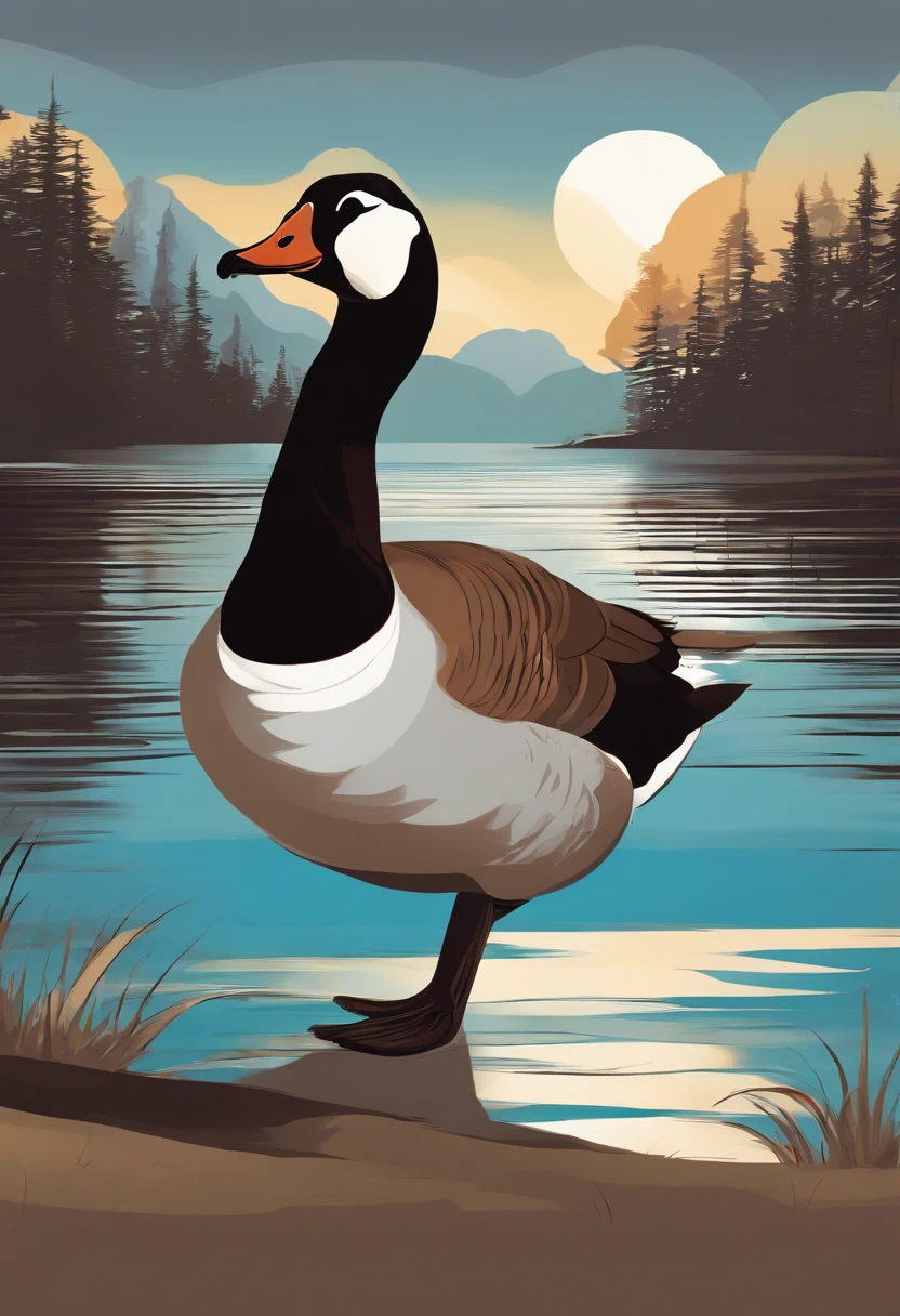 Simple cartoon goose