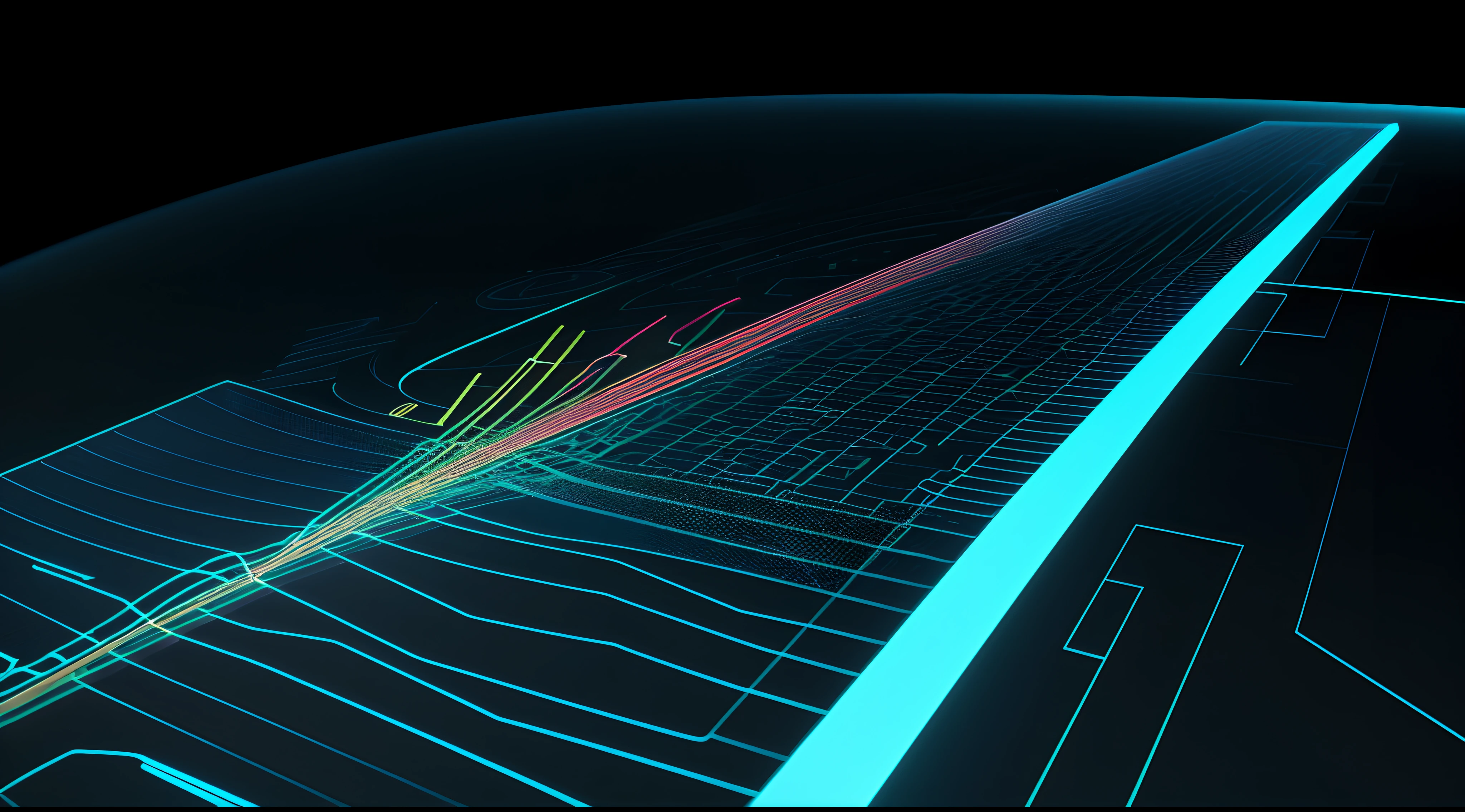 Engaging 3D visualization featuring stunning graphs、glinting