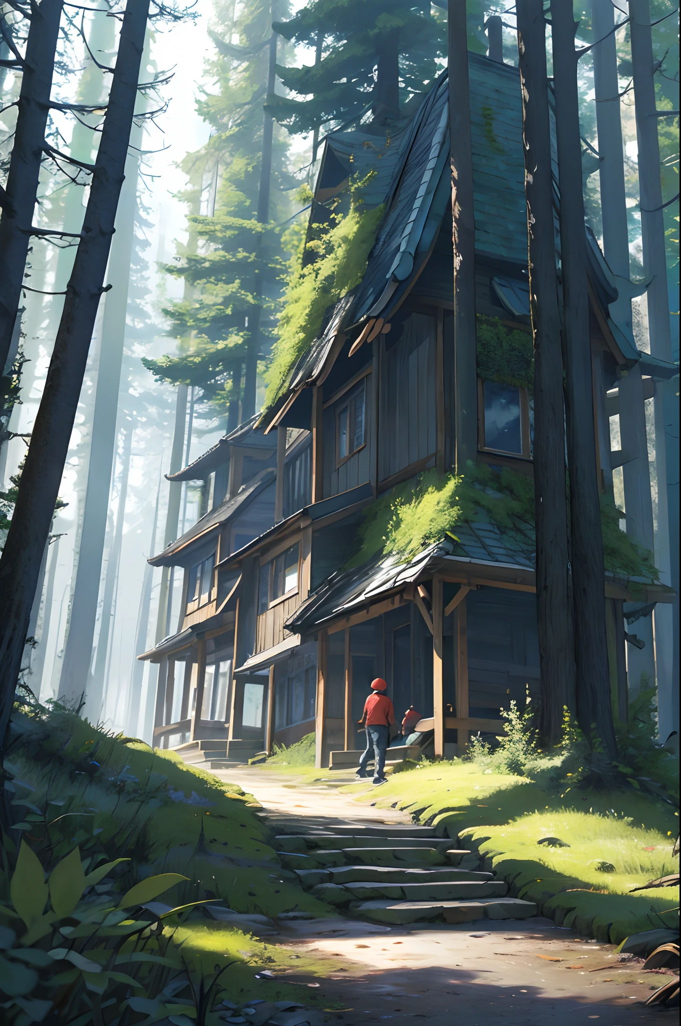 The theme of the forest,buliding