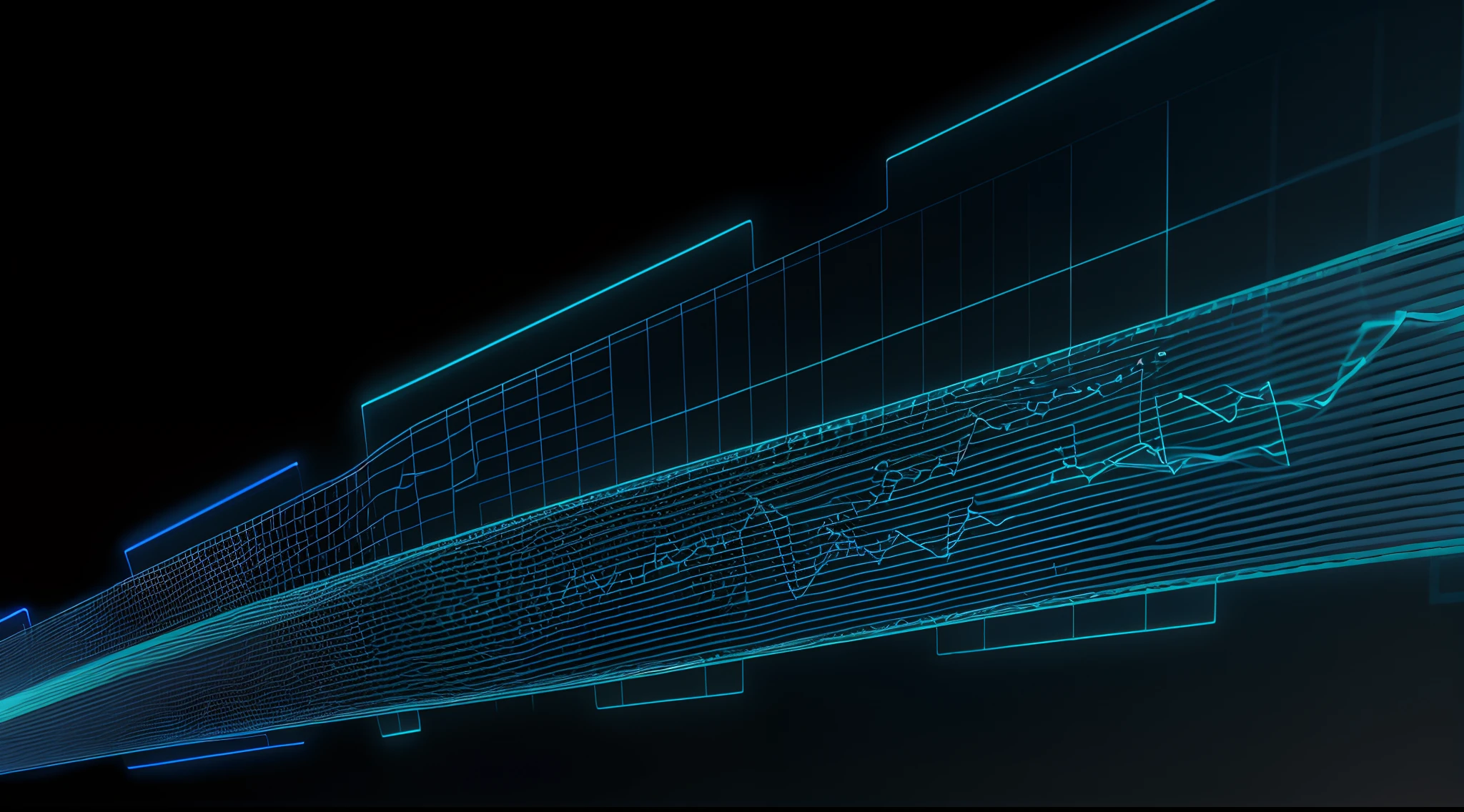 Engaging 3D visualization featuring stunning graphs、glinting
