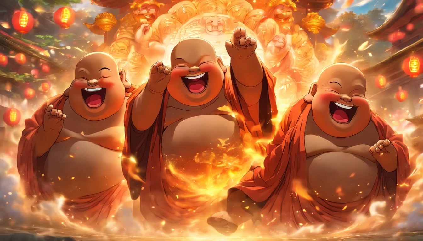 Three Laughing buddha