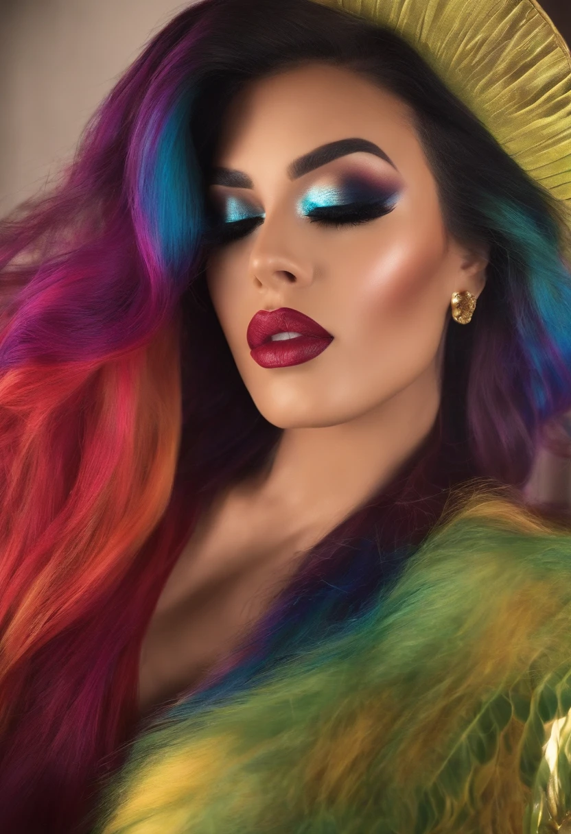 lady gaga gothic, 4k texture, long hair, high quality, extravagant hairstyle, original album cover, 8k image, futuristic, high image quality, at night, hair accessories, very realistic and defined face, full body pearl dress, realistic, various poses, full body
