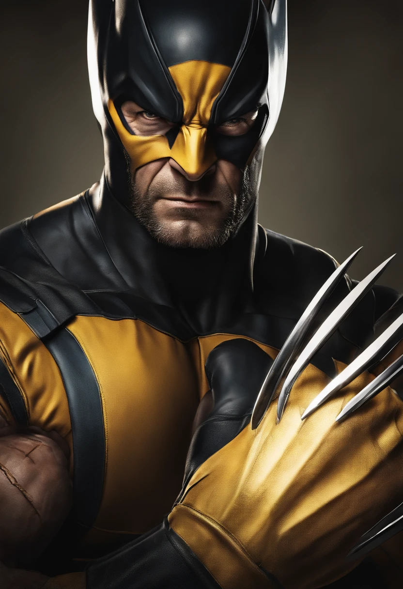 best quality,masterpiece:1.2,ultra-detailed,realistic,Wolverine,comic book,hero,adamantium claws,intense gaze,ferocious stance,ripped muscles,regenerating powers,dangerous,dark and gritty,action-packed,vibrant colors,harsh lighting