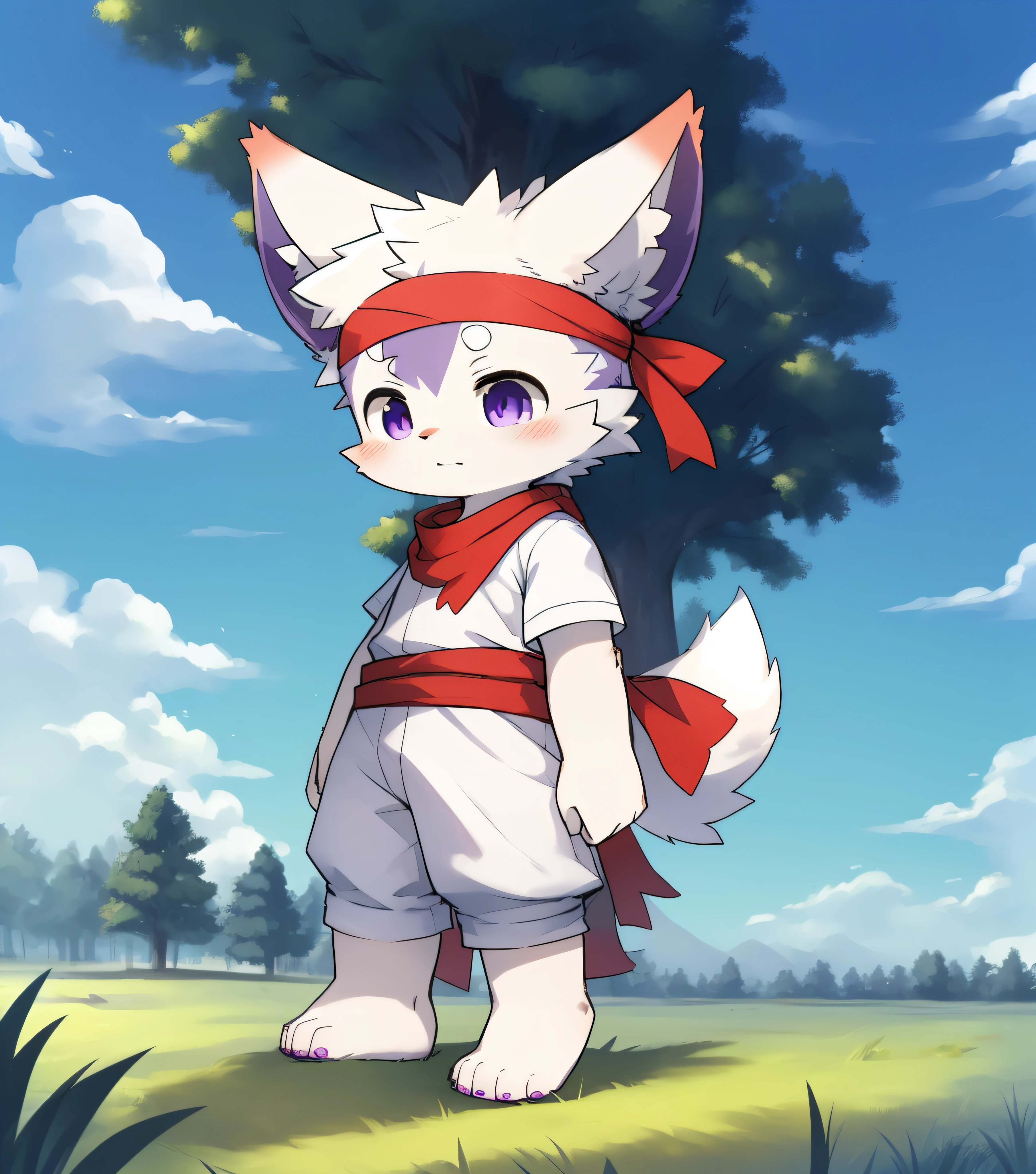 Purple fur,Purple fur,Purple skin,Beast too,Orc little boy,grassy fields,lawns,standing on your feet,Attention,blue-sky,shaggy,shaggy,Purple fur,Purple fur,Purple fur,Purple fur,male people,canid,adolable,adolable,adolable,solo person,Detailed fur,Purple eyes,Thick eyebrows,Fluffy tail,white short sleeve,short white pants,ultra - detailed:1.0,Libido boy,toddlers,toddlers,toddlers,Children,children's,Gamine,Beast too,Beast too,Beast too,adolable,adolable,Shota(Via Dagasi:1.1),anatomy correct,Barefoot,The barefoot,Barefoot,Barefoot,Barefoot,standing on your feet,Attention,bald-headed,Cat feet,lawns,grassy fields,On the lawn,on a grassy field,Step on the grass,Trampling on small grass,Step on the grass,Trampling the meadow,Step on the lawn,Trampling the lawn,bald-headed,balding,balding,Purple feet,Purple feet,Purple feet,Purple feet,Trampled grass,Trampled grass,Stand on the lawn,standing in grassy field,Stand on the lawn,There are footprints on the lawn,Footprints on the lawn,marshes,mud ground,Dirt roads,Muddy in the grass,sludgy,red waistband,Red headband,Blood,A child with a serious expression