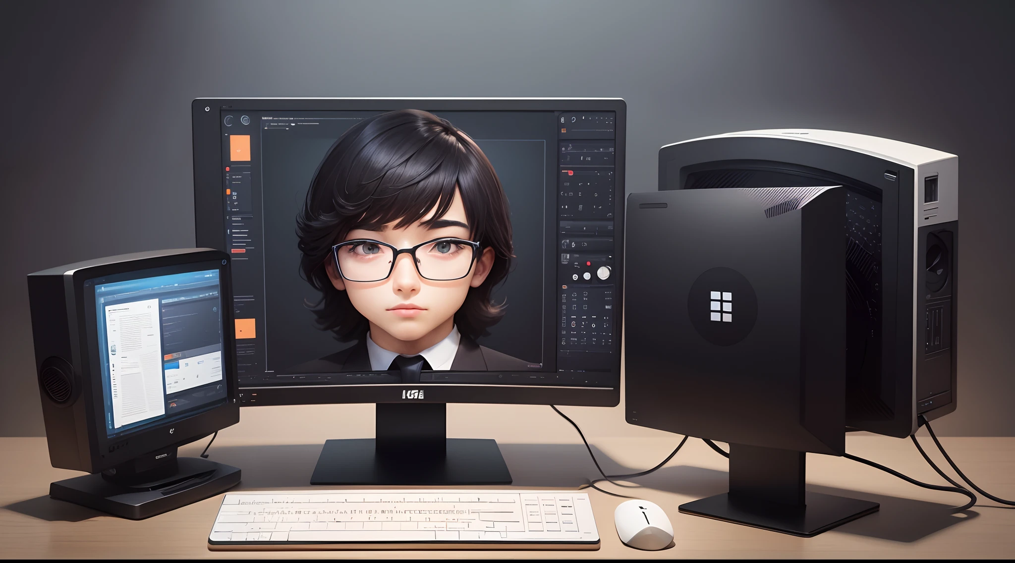 Multi-Icon Kit, pessoa, computador, tecnologia em vetores para site. Vectors only
