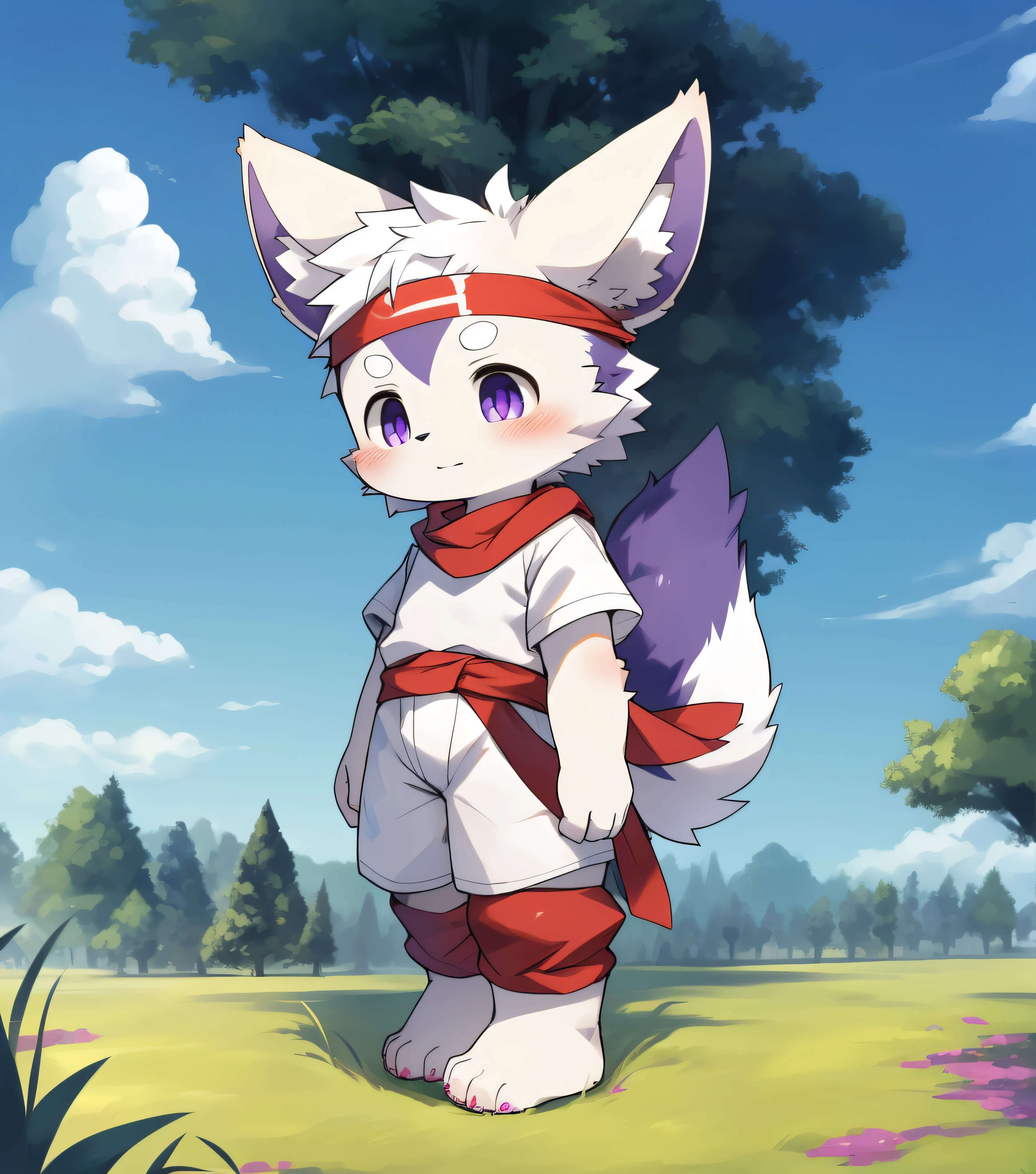 Bright purple fur,Bright purple fur,Bright purple skin,Beast too,Orc little boy,grassy fields,lawns,standing on your feet,Attention,blue-sky,shaggy,shaggy,Bright purple fur,Bright purple fur,Bright purple fur,Bright purple fur,male people,canid,adolable,adolable,adolable,solo person,Detailed fur,Purple eyes,Thick eyebrows,Fluffy tail,white short sleeve,short white pants,ultra - detailed:1.0,Libido boy,toddlers,toddlers,toddlers,Children,children's,Gamine,Beast too,Beast too,Beast too,adolable,adolable,Shota(Via Dagasi:1.1),anatomy correct,Barefoot,The barefoot,Barefoot,Barefoot,Barefoot,standing on your feet,Attention,bald-headed,Cat feet,lawns,grassy fields,On the lawn,on a grassy field,Step on the grass,Trampling on small grass,Step on the grass,Trampling the meadow,Step on the lawn,Trampling the lawn,bald-headed,balding,balding,Bright purple feet,Bright purple feet,Bright purple feet,Bright purple feet,Trampled grass,Trampled grass,Stand on the lawn,standing in grassy field,Stand on the lawn,There are footprints on the lawn,Footprints on the lawn,marshes,mud ground,Dirt roads,Muddy in the grass,sludgy,red waistband,Red headband,Blood,A child with a serious expression