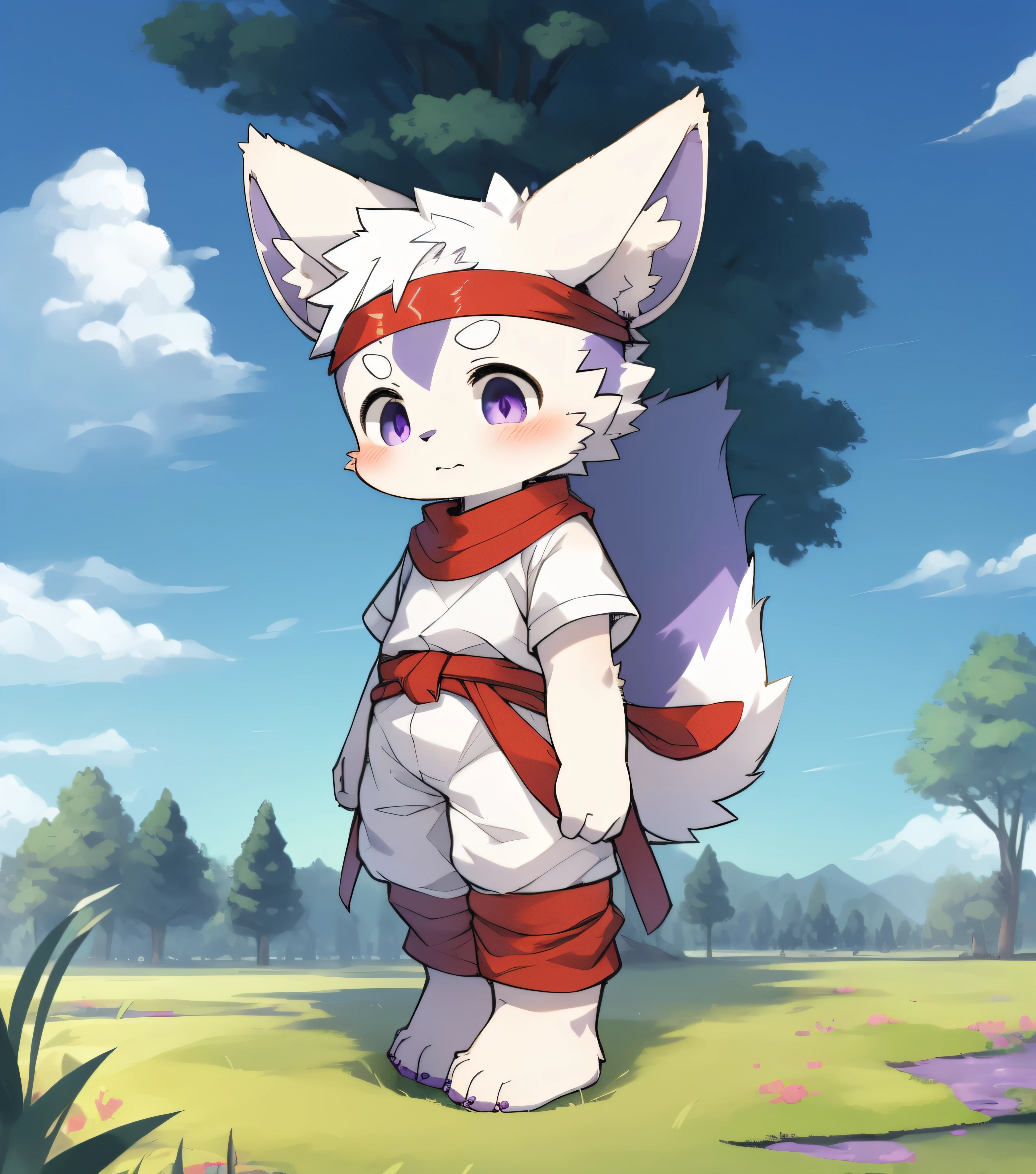 Bright purple fur,Bright purple fur,Bright purple skin,Beast too,Orc little boy,grassy fields,lawns,standing on your feet,Attention,blue-sky,shaggy,shaggy,Bright purple fur,Bright purple fur,Bright purple fur,Bright purple fur,male people,canid,adolable,adolable,adolable,solo person,Detailed fur,Purple eyes,Thick eyebrows,Fluffy tail,white short sleeve,short white pants,ultra - detailed:1.0,Libido boy,toddlers,toddlers,toddlers,Children,children's,Gamine,Beast too,Beast too,Beast too,adolable,adolable,Shota(Via Dagasi:1.1),anatomy correct,Barefoot,The barefoot,Barefoot,Barefoot,Barefoot,standing on your feet,Attention,bald-headed,Cat feet,lawns,grassy fields,On the lawn,on a grassy field,Step on the grass,Trampling on small grass,Step on the grass,Trampling the meadow,Step on the lawn,Trampling the lawn,bald-headed,balding,balding,Bright purple feet,Bright purple feet,Bright purple feet,Bright purple feet,Trampled grass,Trampled grass,Stand on the lawn,standing in grassy field,Stand on the lawn,There are footprints on the lawn,Footprints on the lawn,marshes,mud ground,Dirt roads,Muddy in the grass,sludgy,red waistband,Red headband,Blood,A child with a serious expression