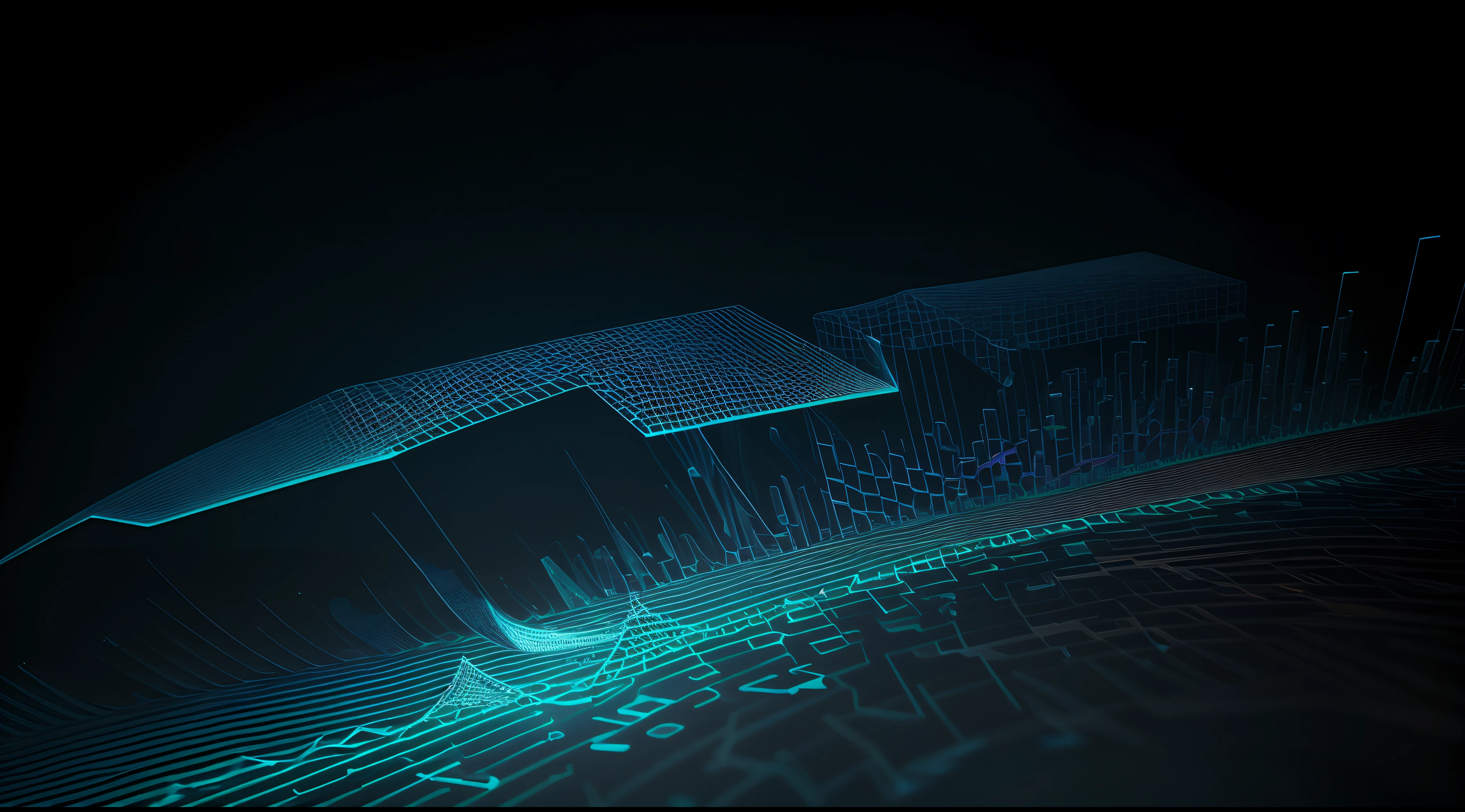 Engaging 3D visualization featuring stunning graphs、glinting