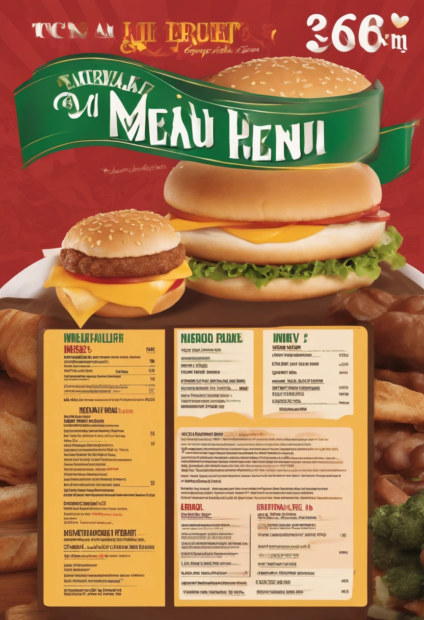 Create a menu with buy 2 get 3 from MC Donald's