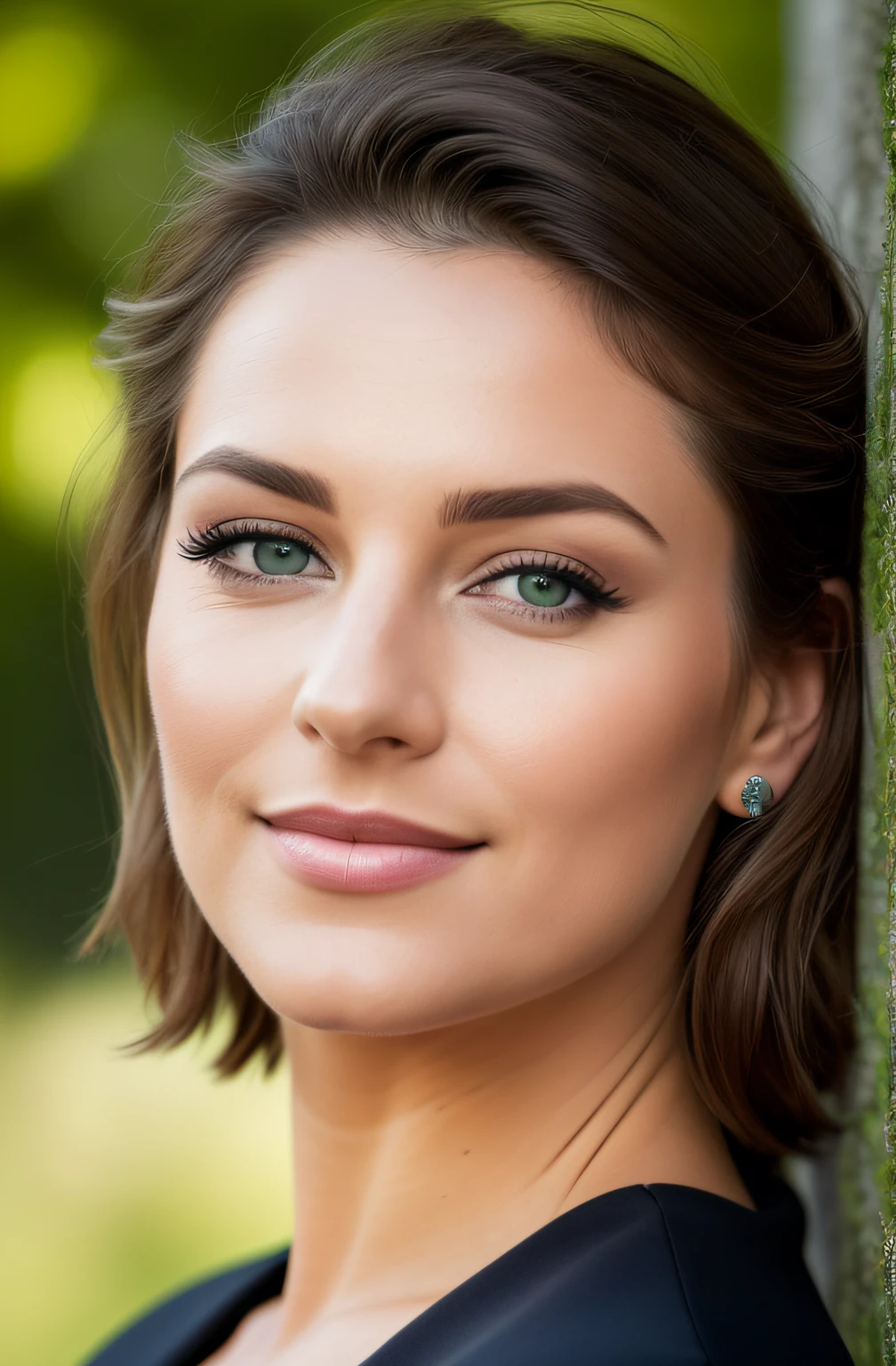 (best quality,4K,8K,hight resolution,Meisterwerk:1.2),Ultra-detailliert,(realistisch,fotorealistisch,fotorealistisch:1.37),beautiful detailed eyes,Beautiful, detaillierte Lippen,extrem detaillierte Augen und Gesicht,lange Wimpern,Vektor-Illustration,Waldlandschaft,Isar river,Munich,Körperfigur,Kurvige Silhouette,green eyes,braune lange Haare,Natural makeup,26-year-old woman,natural beauty,Ruhiges Ambiente,gesprenkeltes Sonnenlicht,Lebendige Farben,warm shades,Sanftes Licht,gesunder Charme,Anmutige Haltung,Selbstbewusster Ausdruck,Symmetrische Komposition,Harmonische Verschmelzung, Whole body, strasse bild