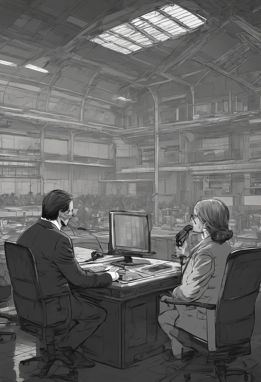 Reporter interviewing a politician on a television program