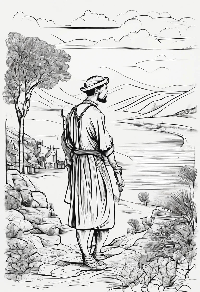 great drought,A man from a few villages,Begging,Shops,shop。