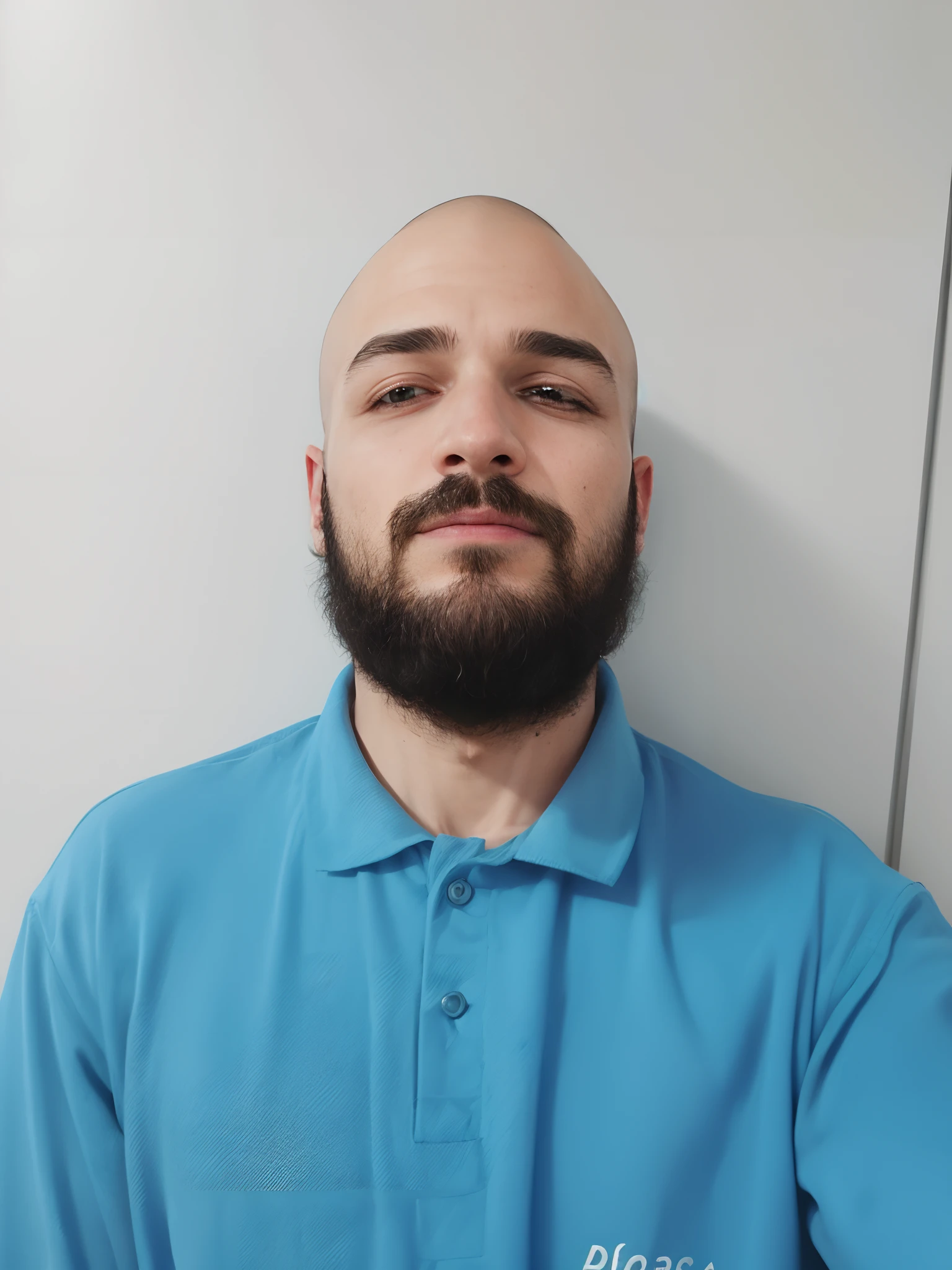 Easy Alignment, Bug fixes in ((symmetry of the face and head)), perfeito, olhos, nariz, boca, barba preenchida, shaved head.