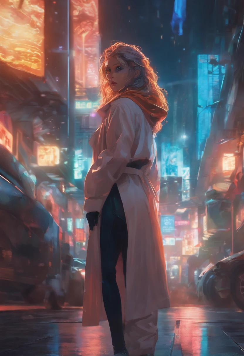 a personagem de anime mais gata em 4k com tema futurista