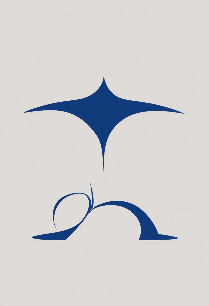 Very minimalist unique modern logo of Brazil, Spain, Portugal, with the style of Paul Rand, charming, use dark blue color isolated on background