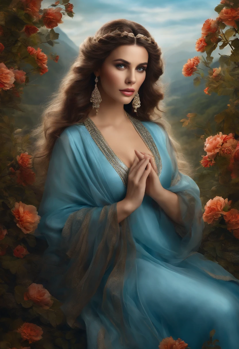 (master part, melhor qualidade), 8K分辨率, retrato de uma mulher, olheiras de elfos, cabelos longos, cabelos cor roxa, pale blue skin, roupa preta, peitos grandes, bunda grande