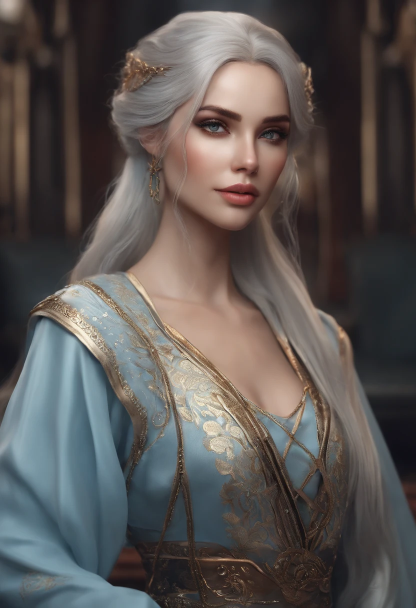 (master part, melhor qualidade), 8K分辨率, retrato de uma mulher, olheiras de elfos, cabelos longos, cabelos cor roxa, pale blue skin, roupa preta, peitos grandes, bunda grande, estilo anime, sensual