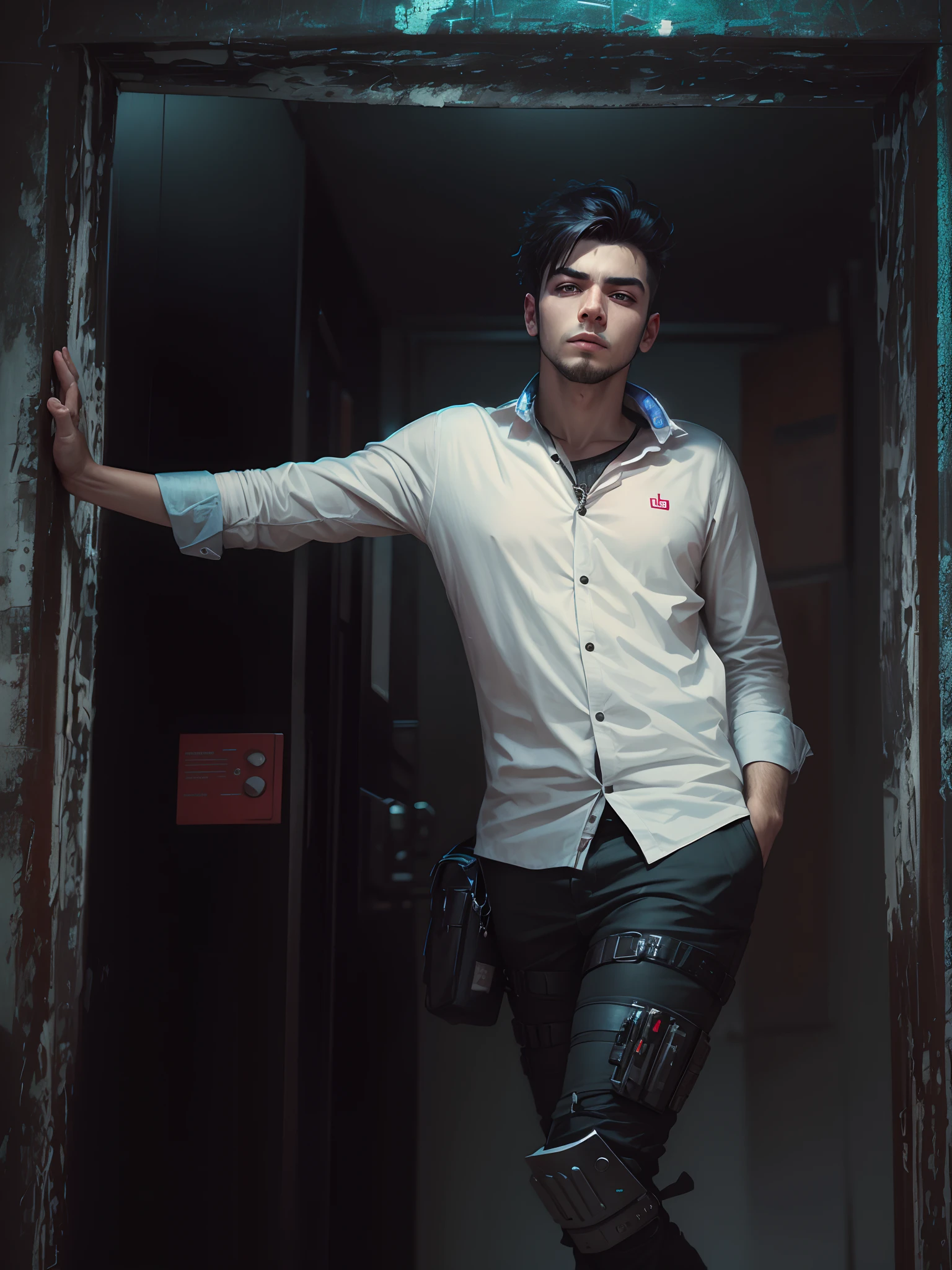 Change background cyberpunk handsome boy, my face,4k, ultra realistic,