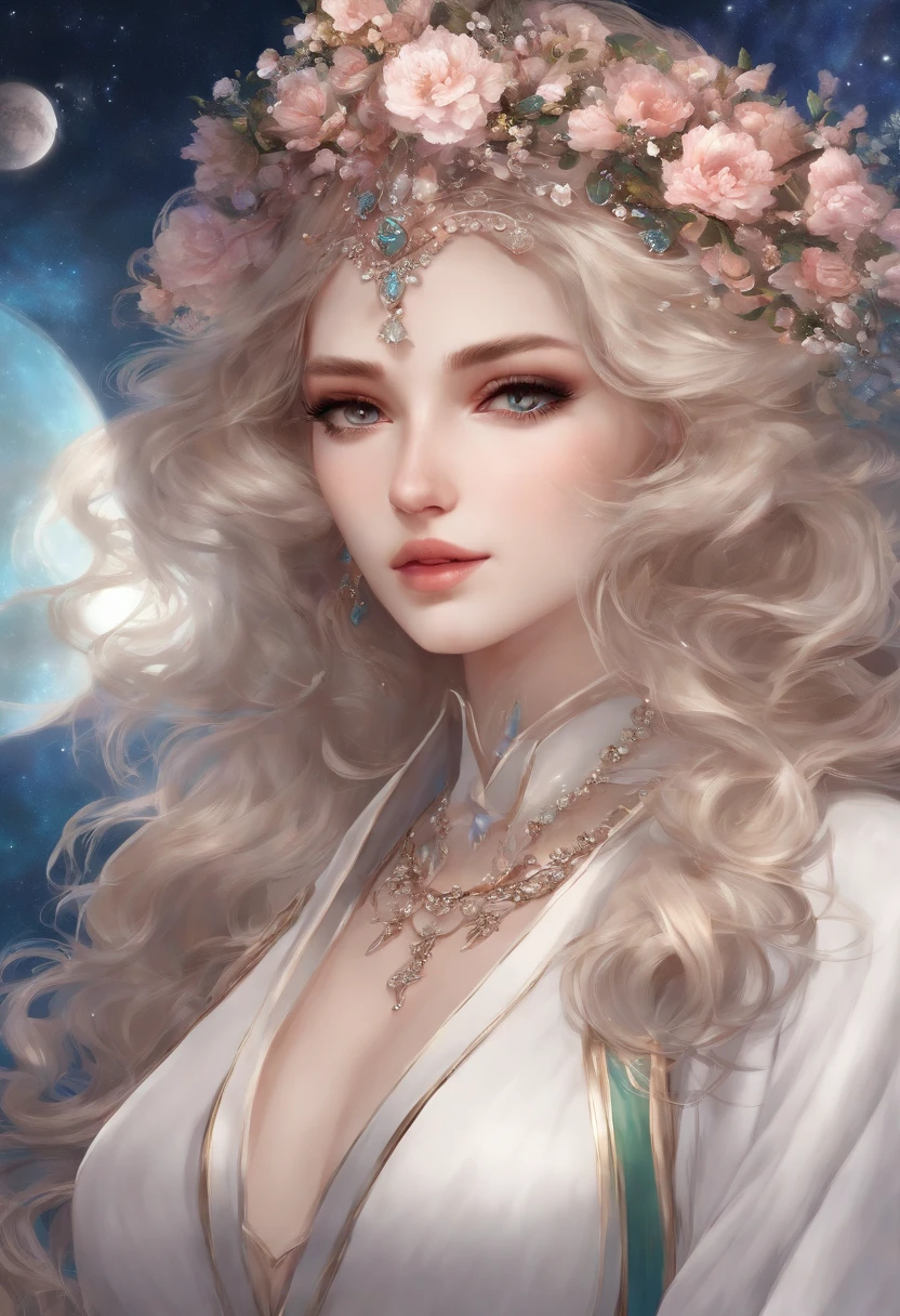 (master part, melhor qualidade), 8K分辨率, DBfantasyart style, anime style, retrato de um ser maligno, humanoide, sem rosto, Skin of galaxies, fundo branco, ustador