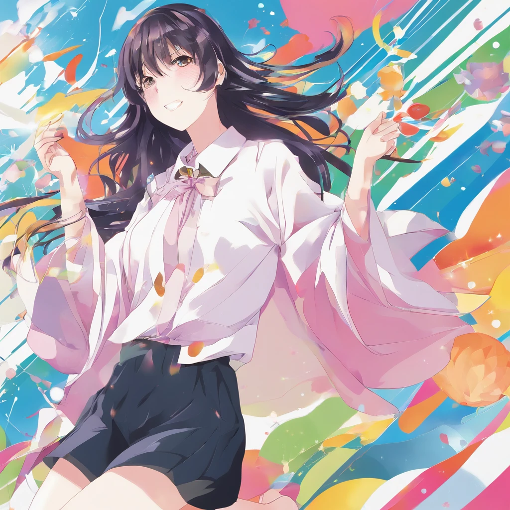 Manga style illustration、SNS icon、NFT Wind、A smile、Cool Beauty、Beautiful mom in her 40s、Nogizaka46、bustup、Simple Icons、The upper part of the body、超A high resolution、masterpiece、