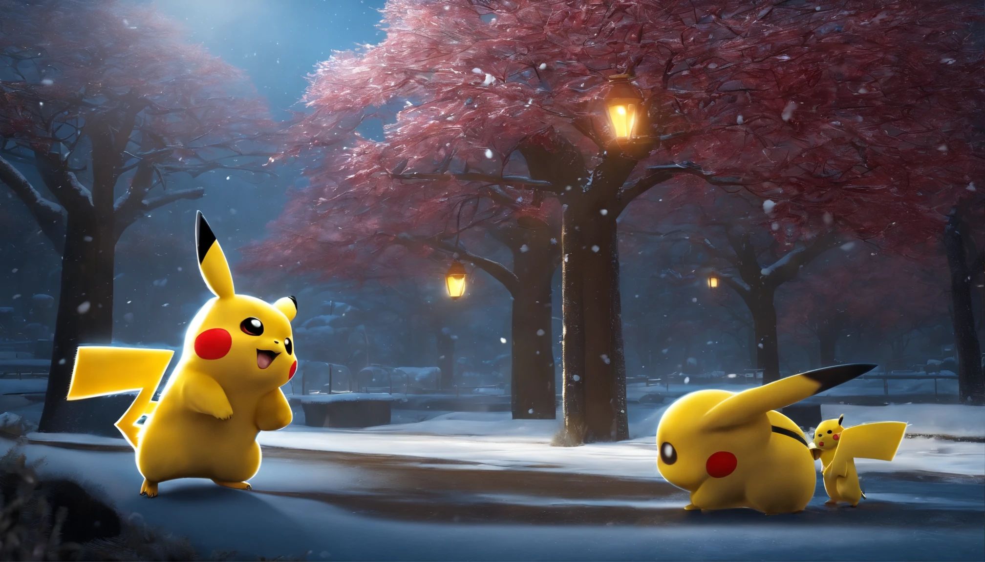 Pikachu Park should have 8K Sun Lighting in Snowfall
